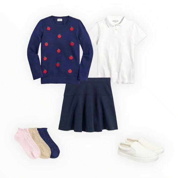 JCREW FACTORY | Navy | APPLE COTTON SWEATER - Picture 5 of 7